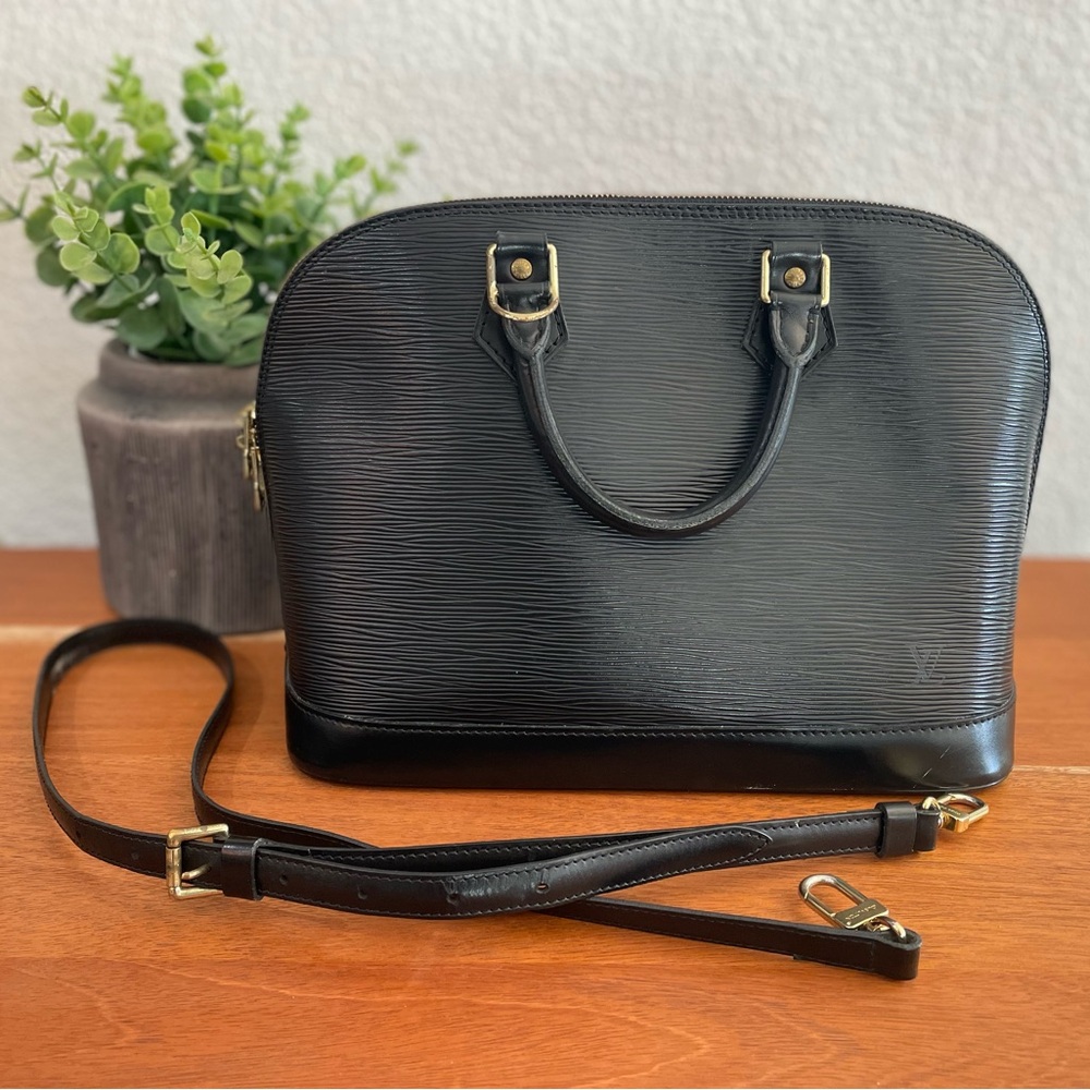 Louis Vuitton Alma in Black Epi